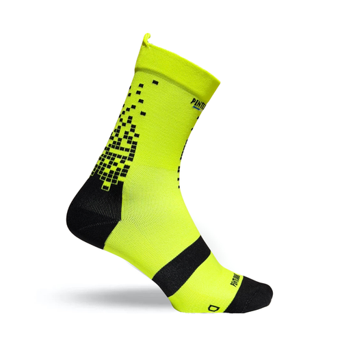 Chaussettes de running - La Pixels Noire et Jaune