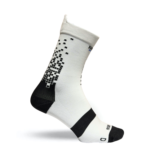 Chaussettes de running - La Pixels Noire et Blanche