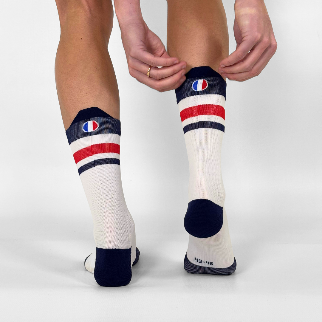 Chaussettes de cyclisme - La bleu blanc rouge