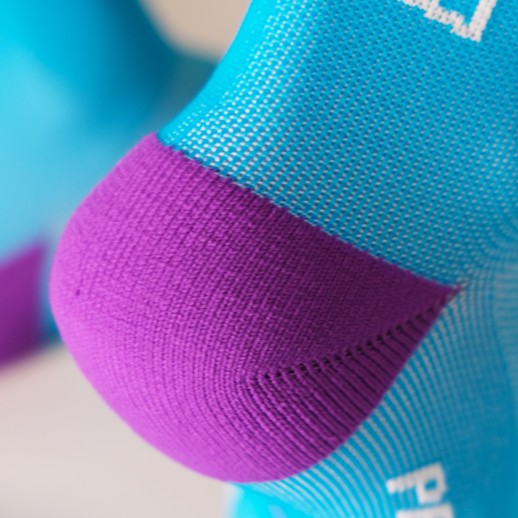 Chaussettes de cyclisme - La turquoise/violet