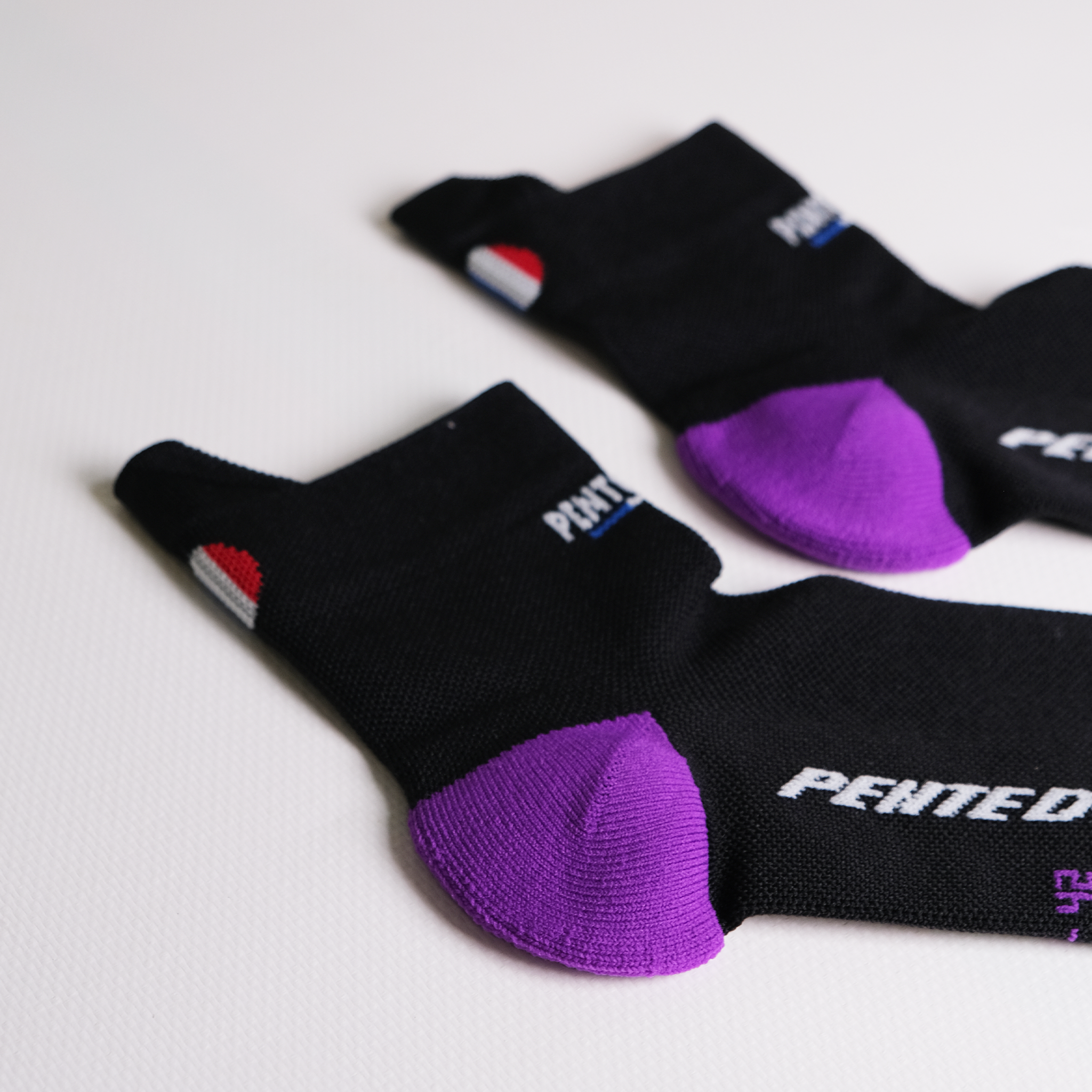 Socquettes de running -  La Noir/Violet