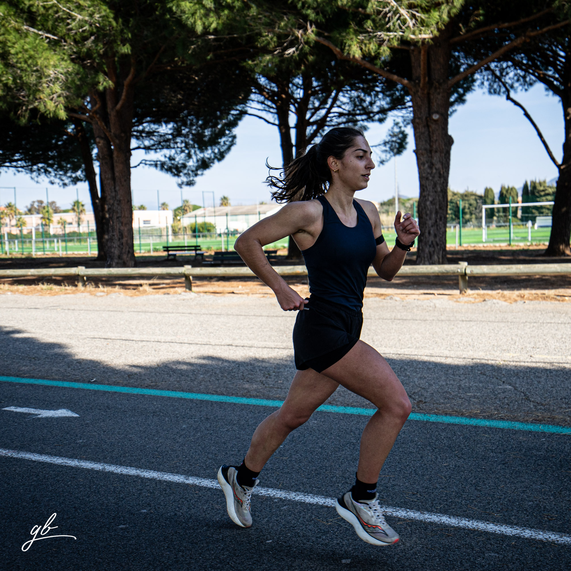 Socquettes de running -  La Noir/Violet