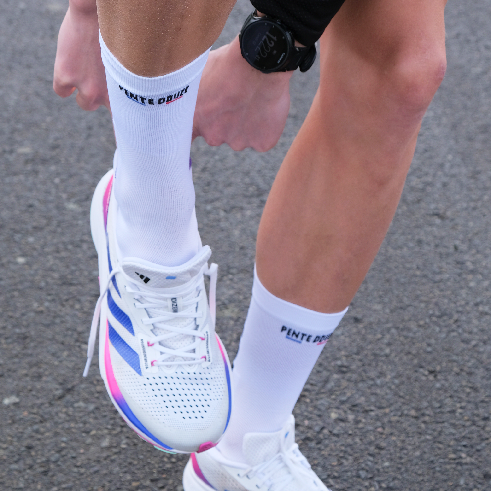 Chaussettes de running - La blanche/violette
